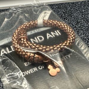 NWT Alex and Ani Bronze Mickey wrap Bracelet